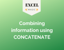 Combining information using CONCATENATE