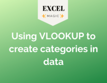 Using VLOOKUP to create categories in data