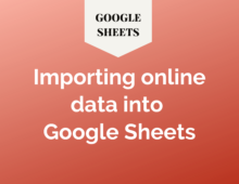 Importing online data into Google Sheets